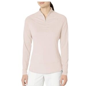 Puma Golf Long‎ Sleeve 1/4 Zip Pullover Shirt Top Womens Pink Size M